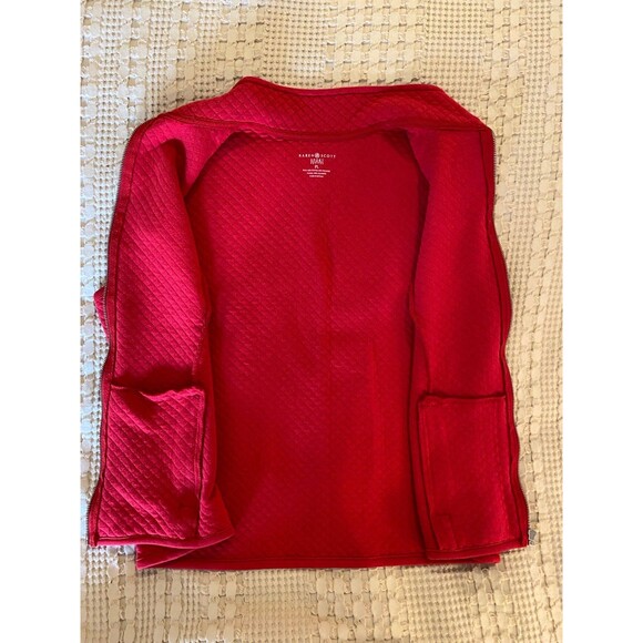 Karen Scott Sport Vest Red Women’s Petite Large Quilted Zipper Front - Picture 9 of 12